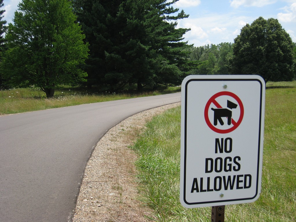 Matthaei Botanical Gardens 2010 0030.jpg - A natural area,  but guess they do not like dogs.